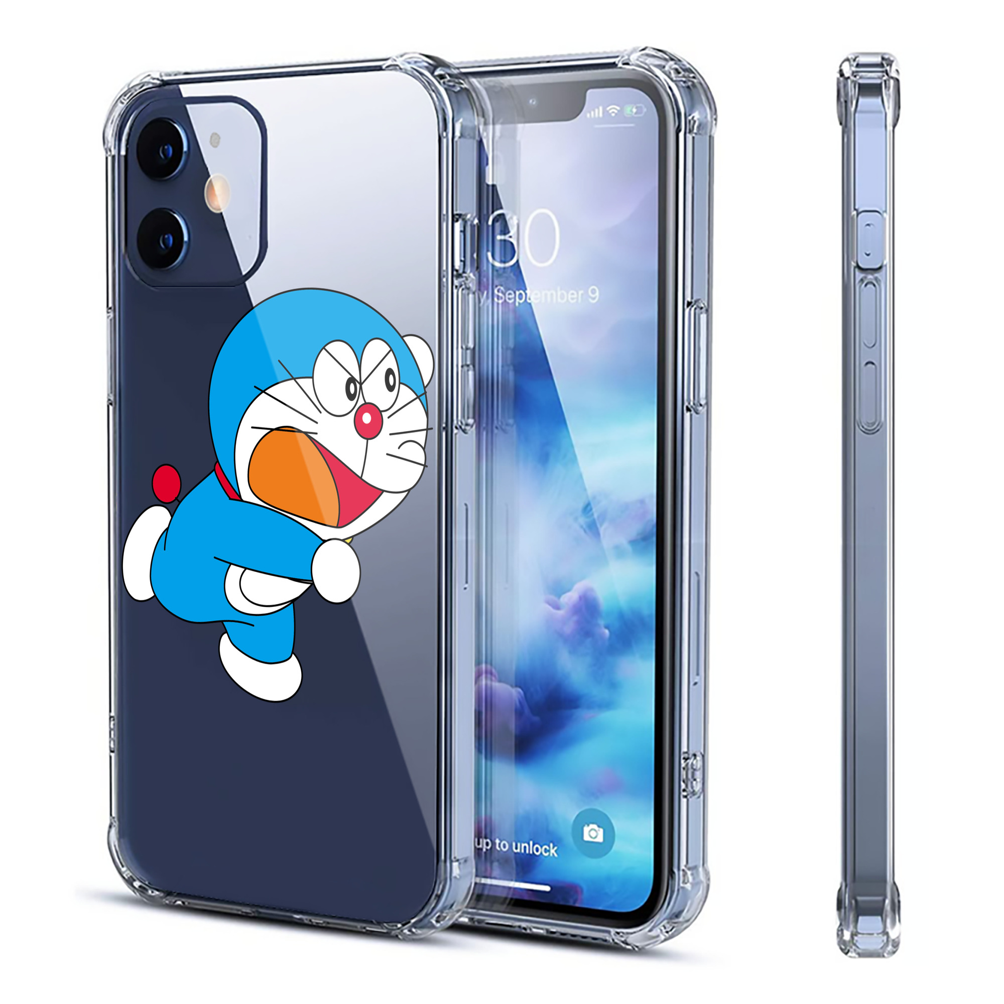 （画像用） ドラえもん Doraemon 【iPhone 12シリーズ対応】透明スマホケース（クリアソフトケース）